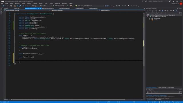 Unity Tutorial - Top Down Arcade Space Shooter Part 05 - Spawning an Enemy смотреть онлайн
