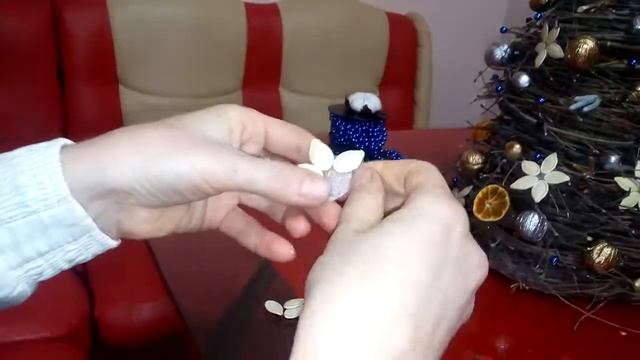 Снежынка-цветок с семечек тыквы смотреть онлайн