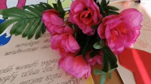 Поздравление с 8 Марта для мам и бабушек от учеников 5 "А" класса МБОУ "Золотковская СОШ".