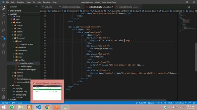 Laravel5.8 Ecom Part-52 WishList (B): How to fetch WishList data & Design the Page using Bootstrap смотреть онлайн