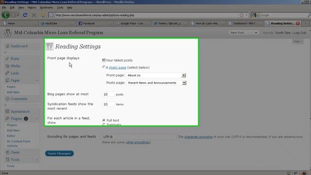 Determining which pages appears as your homepage in WordPress смотреть онлайн