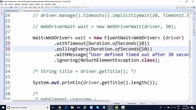 4 Synchronization Fluent Wait Removing Deprecation warnings смотреть онлайн