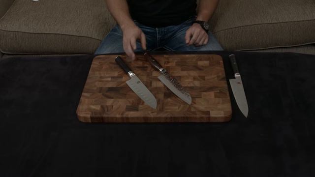 Miyabi Mizu/Artisan vs Shun Classic — Santoku Knife. смотреть онлайн