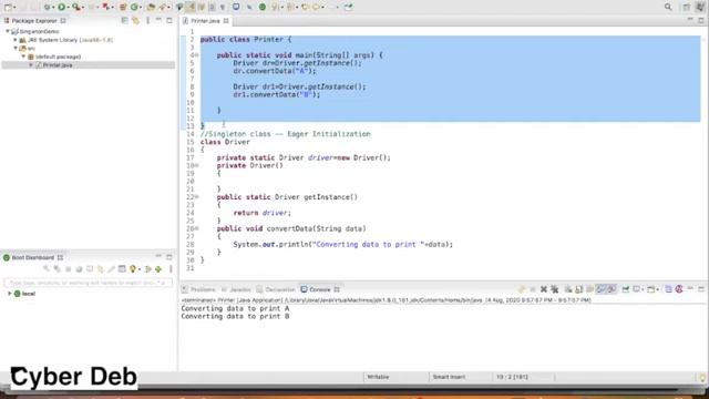 Singleton design pattern -By using java смотреть онлайн