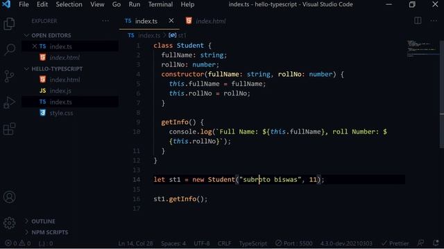 TypeScript Object Oriented Programming हिंदी में смотреть онлайн