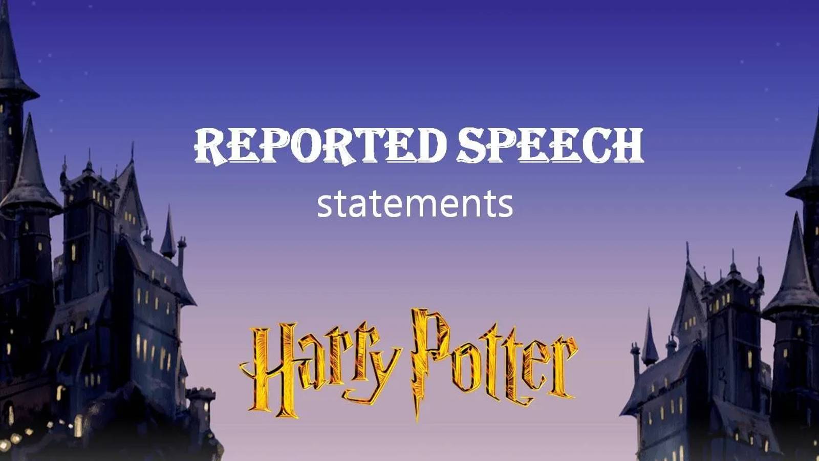 Reported Speech(statements) with Harry Potter.Прямая и косвенная речь (утверждения) с Гарри Поттером смотреть онлайн