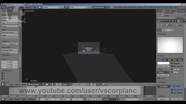 Blender 3d Tutorial - Beginners 2d Sketchup Style Rendering by VscorpianC смотреть онлайн