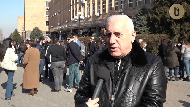 Акция в поддержку ректора РАУ Армена Дарбиняна. смотреть онлайн