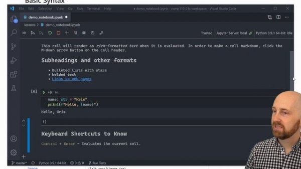 Jupyter Notebooks in VS Code with Python Extension - Tutorial Introducing Kernels, Markdown, & Cell