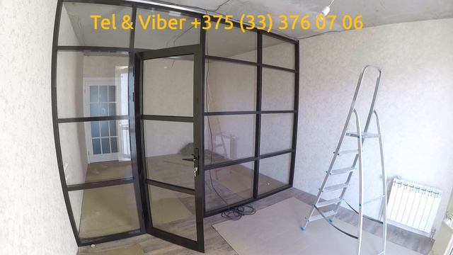 Лофт перегородка из металла для зонирования квартиры и студии. Стиль лофт в интерьере Минск. смотреть онлайн