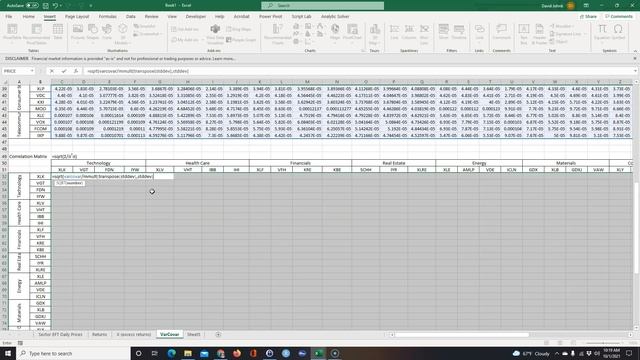 Download prices for 43 Sector ETFs and form optimized portfolios on Excel смотреть онлайн