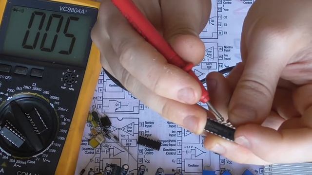 Проверка TL494 (KA7500) мультиметром смотреть онлайн