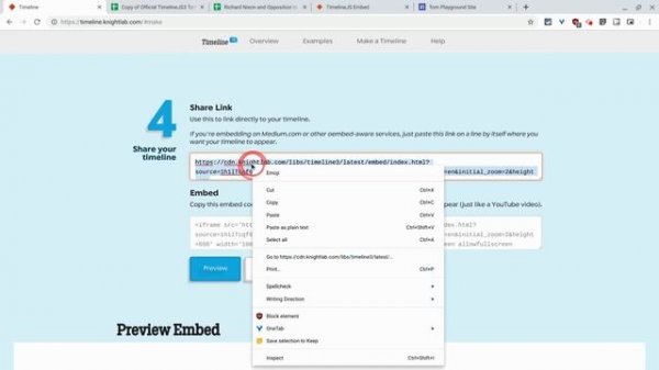 Google Sites - Embed Timelines with Timeline JS