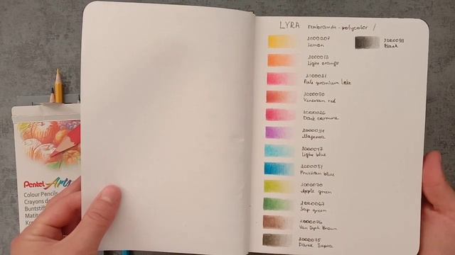 Цветные карандаши Pentel Arts и точкабук смотреть онлайн