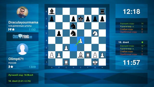 Chess Game Analysis: Olimp671 - Draculayourmama : 1-0 (By ChessFriends.com) смотреть онлайн