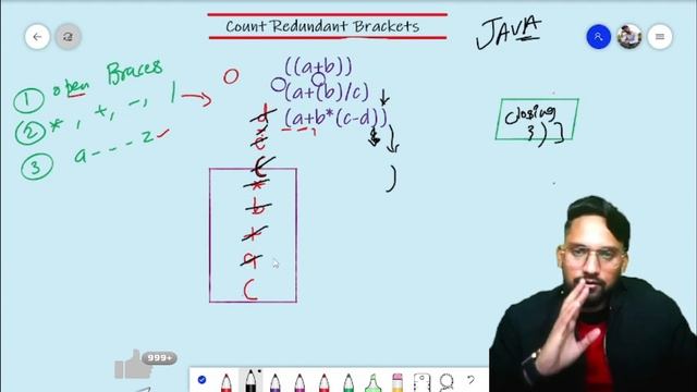 Count Redundant Brackets || Brutt Force || Optimal Approach || 100% Easy To Understand смотреть онлайн