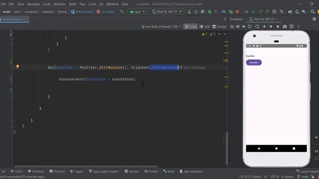 Jetpack Compose Snackbar | How to show Snackbar in Jetpack Compose? смотреть онлайн