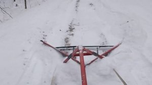 Снегоотвал-клин на фаркоп -2 "Пробивка дороги по целине"