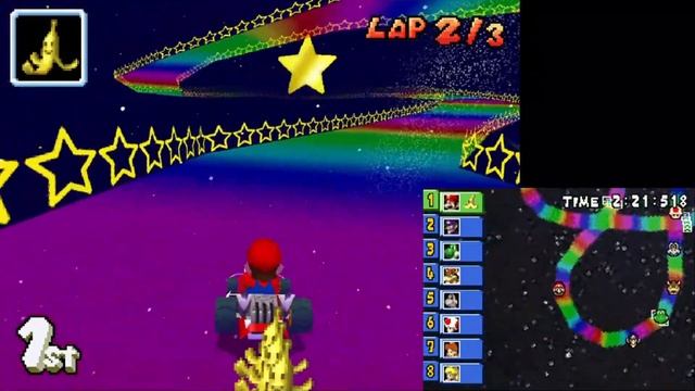 My first custom track for Mario Kart DS! (N64 Rainbow Road) смотреть онлайн