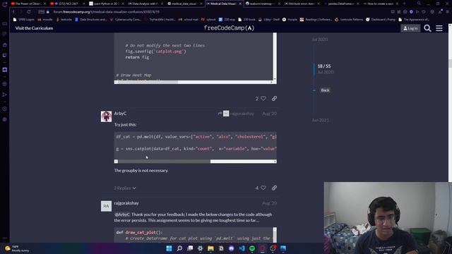 70,000 LINES OF DATA! | Data Analysis with Python Course: Medical Data Visualizer смотреть онлайн