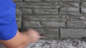 Полное видео декора цоколя архитектурным (печатным) бетоном!