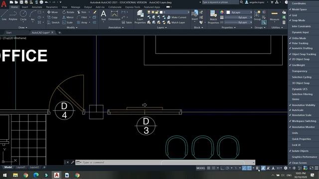 AutoCAD 2021 Layer Setup and Properties: Add & Edit Layers (change color, linetype and lineweight) смотреть онлайн
