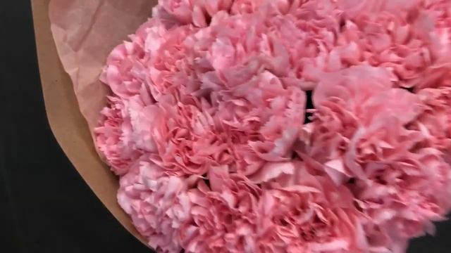 БУКЕТ ИЗ РОЗОВЫХ ГВОЗДИК. смотреть онлайн