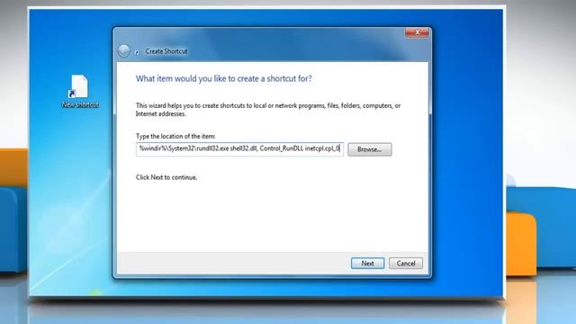 How to create a desktop shortcut for Internet Options in Windows 7 смотреть онлайн