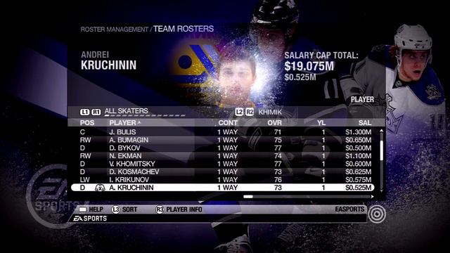 NHL 09 Khimik Overall Player Ratings смотреть онлайн