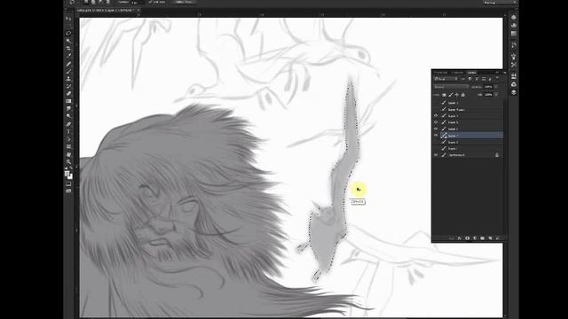настраиваем Фотошоп СС и рисуем иллюстрацию часть 2 draw on Photoshop смотреть онлайн