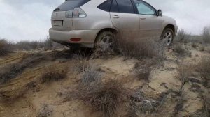 lexus RX 330 sand. Лексус РХ 330 песок .сильный ветер.