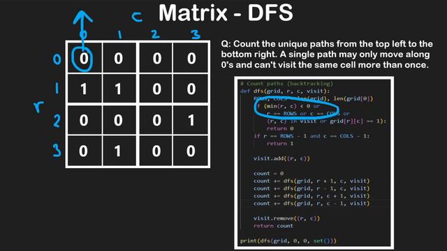 11 GRAPHS: 30 Matrix DFS (RU) смотреть онлайн