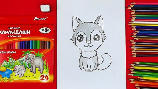 Как нарисовать СОБАКУ урок рисования для детей от РыбаКит смотреть онлайн