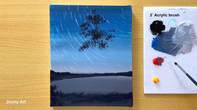 How to paint Star Trails / Acrylic Painting for Beginners # 296 / 별빛 아크릴화 смотреть онлайн