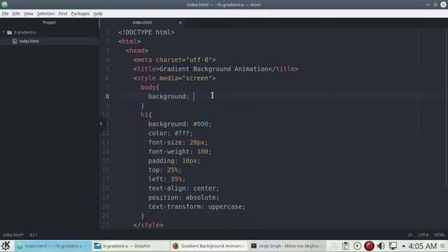 CSS3 ONLY GRADIENT BACKGROUND ANIMATION смотреть онлайн