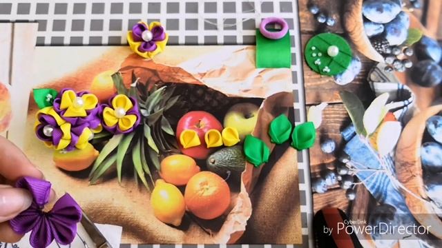 Резинки для волос с цветочками