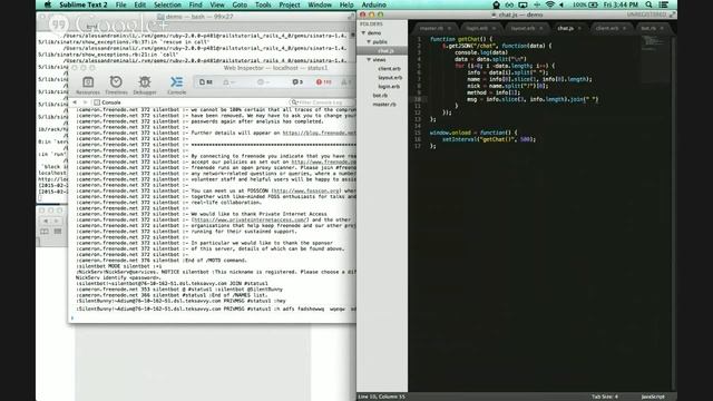 [Sinatra/Ruby + Javascript] Finalizing our simple Web IRC Client смотреть онлайн
