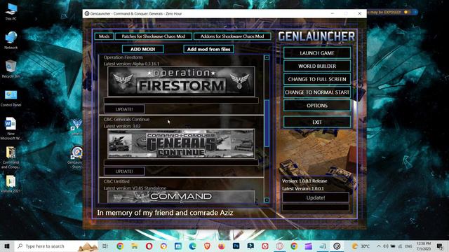 Install All Modds Of Generals Zero Hour In One Step Using Genlauncher - Generals Zero Hour