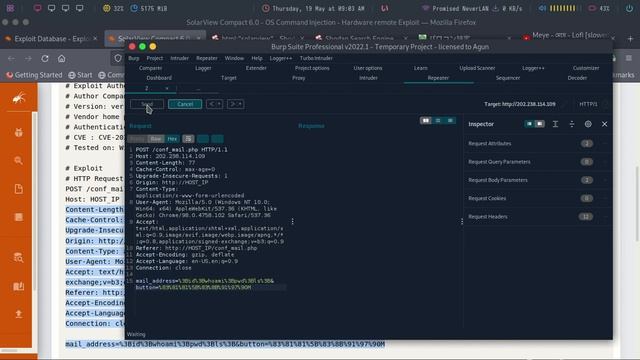 SolarView Compact 6.0 - OS Command Injection | CVE-2022-29303 смотреть онлайн