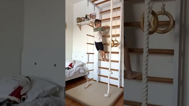 Шведская стена Асланд с бежевым матом смотреть онлайн