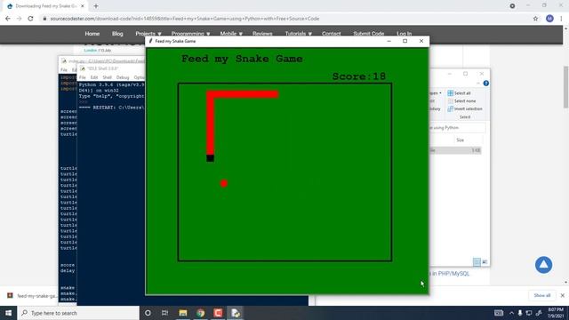 Feed my Snake Game using Python смотреть онлайн