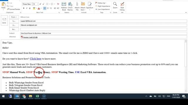 Send email from excel - send emails from excel with attachments | Outlook | smtp | 99Excel.Com смотреть онлайн