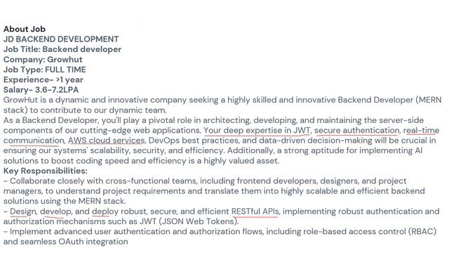 Web developer job | upto 7.2 LPA | backend developer смотреть онлайн