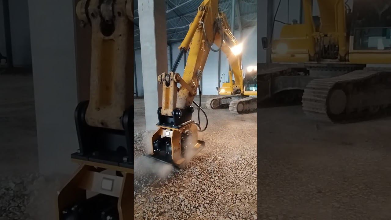 Вибротрамбовка Delta CP125 уплотняет грунт. смотреть онлайн