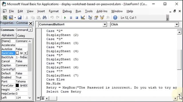How to display worksheet based on a password смотреть онлайн