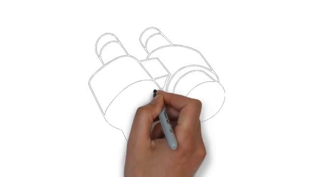 как нарисовать бинокль,how to draw a pair of binoculars,cómo dibujar un par de binoculares смотреть онлайн