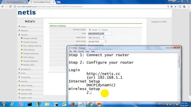 192.168.1.1 (http netis.cc) Как настроить беспроводной маршрутизатор Netis смотреть онлайн