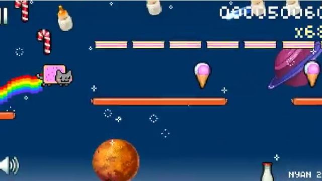 Nyan Cat Кот Нян Потерянный в Космосе смотреть мультик игра для детей