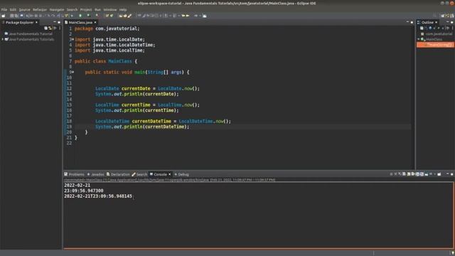 Java Fundamentals Tutorial for Beginners - Date and Time Class and Methods смотреть онлайн