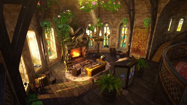 Hufflepuff Common Room | Harry Potter Music & Ambience - 4 Magical Scenes For Relaxation And Focus.